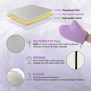 Manopla autobronceadora con logotipo personalizado de estilo sencillo al por mayor para aplicar aceite de bronceado en aerosol, guante exfoliante - Product Image 5