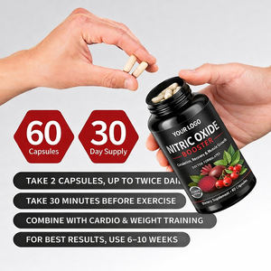 Complément alimentaire naturel pour augmenter l'oxyde nitrique avec L-arginine et L-citrulline, capsules pour booster l'énergie, formulé par des médecins - Product Image 6