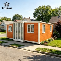 Maison conteneur de 20 pieds, 2 chambres, 1 salle de bain, insonorisée, de haute qualité, avec une belle résistance au feu, idéale comme logement annexe.