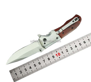 عينات منتجات بالجملة مخصصة مجانية شعار مخصص ألمانيا المملكة المتحدة جيب تخييم سكين قابل للطي مصنوع يدويًا بمقبض خشبي - Product Image 3