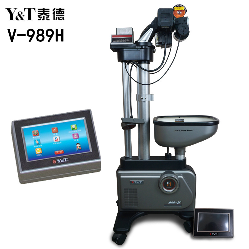 Yt V-989H Automatic Table Tennis Serving Machine Floor Standing With Touch Screen For Home Training