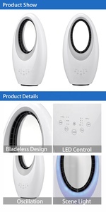 Ventilatore senza pale KONWIN BLF-03 con telecomando, portatile da pavimento, 4 luci scenografiche, raffreddamento ad aria elettrico, riduzione tariffaria - Product Image 4