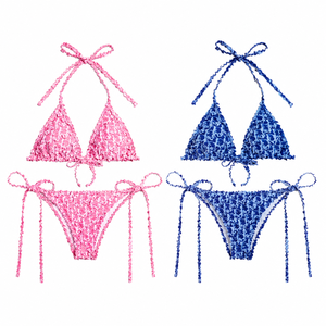 Traje de Baño de Diseñador Personalizado 2026, Bikini de Dos Piezas, Ropa de Playa Sexy, Conjunto de Dos Piezas - Product Image 1
