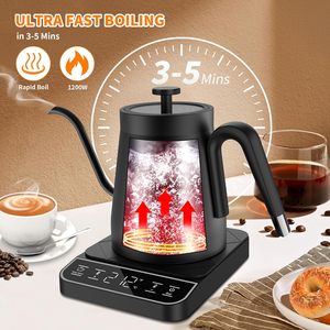 Bouilloire électrique sans fil à col de cygne en acier inoxydable avec contrôle thermostatique intelligent pour usage hôtelier et domestique - Product Image 2