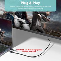 Adaptateur 4K/60Hz en alliage d'aluminium, convertisseur AC pour appareil photo, PC, ordinateur portable, carte graphique