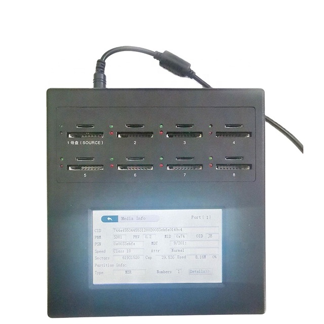 MINI SD Card Duplicator 8 Target Duplicator Copier CID Data Machine