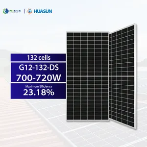 Huasun solar HS-210-B132DS pannelli fotovoltaici 700W bifacciale HJT Half Cell 710w placas solares on grid 715W 720W tier pannello solare