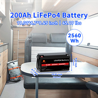Batterie au lithium 12V 24V 100Ah-600Ah à longue durée de vie, directement de l'usine, pack de batteries Lifepo4 pour systèmes solaires de stockage d'énergie pour bateaux, 6000 cycles CE