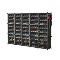 Boîte à chaussures géante magnétique en gros, simple à assembler, personnalisée, transparente, noire, en plastique, pour l'organisation et l'affichage des chaussures