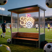 Neonawall Individuelles Fußball-Liebes-LED-Neonschild IP65-Zertifiziert Wandbeleuchtung Sportfan-Raumdekoration Geschenk 2 Jahre Garantie Dimmbar