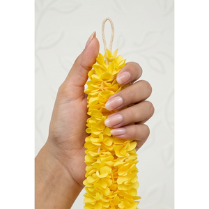 Artificial Yellow Flower Garland with <b>White</b> Tassel Decorative <b>Hanging</b> Mala for Wedding Festival Temple Decoration - Product Image 4