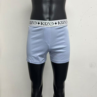 Boxers pour hommes en coton mercerisé de qualité supérieure, respirants, taille mi-haute, avec logo tissé