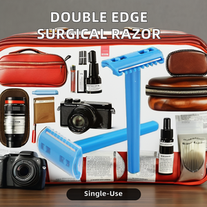 Dùng Một Lần Phẫu Thuật Thép Không Gỉ Đôi Cạnh An Toàn Dao Cạo Nhựa Xử Lý Y Tế Prep Dao Cạo Cho Khuôn Mặt Mẫu Miễn Phí Có Sẵn - Product Image 2