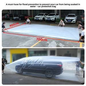 Araba takviyeli PE 0.18mm kalın su geçirmez nem geçirmez sel geçirmez toz geçirmez tam sızdırmaz koruyucu kapak/IR koruma - Product Image 4