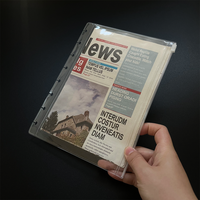 Porte-documents A5 en PVC imperméable de haute qualité avec fermeture éclair et perforation champignon, pochette transparente pour documents et budget