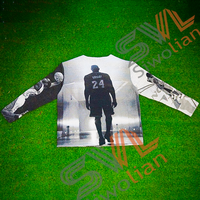 Fabricant de gros pull à col rond pour hommes Streetwear Plus Size Rap Basketball Woven Tapestry Sweater