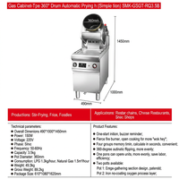 SEMIKRON Machine à Frire Commerciale Automatique Rotative à 360 Degrés en Acier Inoxydable, Luxe, Gaz et Électrique, avec Minuteur et Démarrage à une Touche