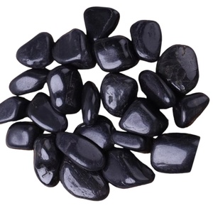 Đánh bóng cao tự nhiên màu đen đá cuội ngoài trời cảnh quan công viên ứng dụng trắng Pebble đá trang trí sân vườn sông đá - Product Image 1