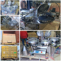 Machine à Injera et à pain plat en teff d'Éthiopie, automatique, commerciale, en acier inoxydable, avec plaque en aluminium, épaisseur réglable, 200 pièces/heure