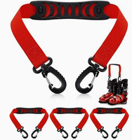 Sangle de transport portable en nylon pour chaussures de ski, nouvelle, professionnelle, légère, grande capacité, pratique et confortable pour hommes