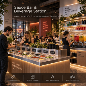 Ensemble complet de mobilier et d'équipements de restauration sur mesure pour la restauration de plats chauds en gros, idéal pour les restaurants et les salles à manger collectives - Product Image 1