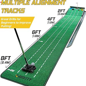 5 trous Base en bois <span class=keywords><strong>Golf</strong></span> Putting Mat <span class=keywords><strong>Tapis</strong></span> de gazon <span class=keywords><strong>Golf</strong></span> Harzard Putting Green Mat Putting Green Practice <span class=keywords><strong>Tapis</strong></span> de <span class=keywords><strong>golf</strong></span> - Product Image 5