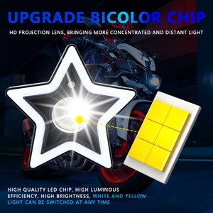 ไฟหน้ามอเตอร์ไซค์ LELANPU ไฟเลี้ยว ไฟเสริม โปรเจคเตอร์เลเซอร์ LED 1 เลนส์ ไฟสปอร์ตไลท์สำหรับ <span class=keywords><strong>Xmax</strong></span> Piaggio Zip - Product Image 5