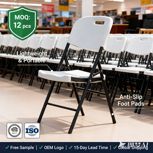 Vente directe d'usine, chaises pliantes en plastique certifiées BSCI, sièges pour événements - Product Image 1
