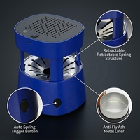 Cendrier purificateur d'air intelligent à ouverture automatique en plastique, rechargeable, anti-odeurs, anti-cendres volantes, design moderne, sans fumée, pour hôtel, bureau, cadeau