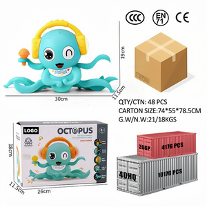 Jouet pieuvre électrique musicale avec fonction de détection, pieuvre <span class=keywords><strong>magique</strong></span> automatique rampante et dansante pour enfants - Product Image 5