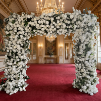 Mur de fleurs artificielles SPR, rose, hortensia, pivoine, arche florale carrée avec toile de fond en tissu, décoration de fond pour mariage, hôtel, anniversaire