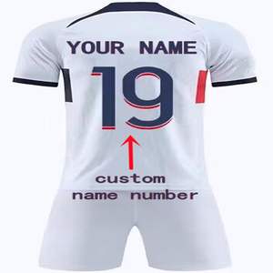 Maillot de Foot Personnalisable <span class=keywords><strong>du</strong></span> <span class=keywords><strong>PSG</strong></span> pour Homme 2024-25 avec <span class=keywords><strong>Short</strong></span>, Nom et Numéro Personnalisés, Tenue sur Mesure pour Supporters - Product Image 5