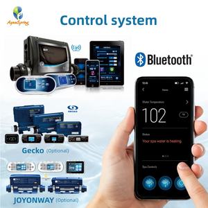 Baignoire Spa Acrylique de Luxe 105 Jets, Bain à Remous Moderne et Grand Jacuzzi Extérieur avec Hydromassage pour 1 à 5 Personnes - Product Image 2