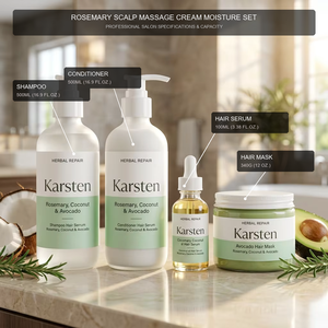 Crema de Masaje para el Cuero Cabelludo con Romero OEM ODM, Champú y Acondicionador Refrescantes, Aceite de Coco Hidratante, Sin Sulfatos, Reparación Herbal con Aguacate - Product Image 2