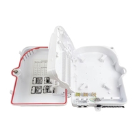 Caja de Distribución de Fibra Óptica para Exteriores, 24 Núcleos, FTTH, Material ABS de Alta Resistencia, Impermeable IP65, Caja NAP