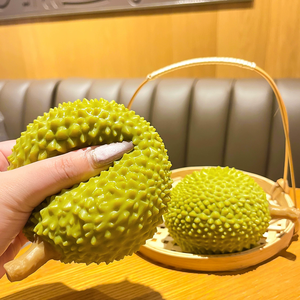 Jouet anti-stress à rebond lent en forme de durian, doux et apaisant, jouet à presser pour les enfants - Product Image 1