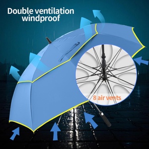 Water Repellent Windproof Quick Dry High Quality Straight Golf <b>Umbrella</b> for 2-3 People Family Outings & Beach Use - Product Image 2