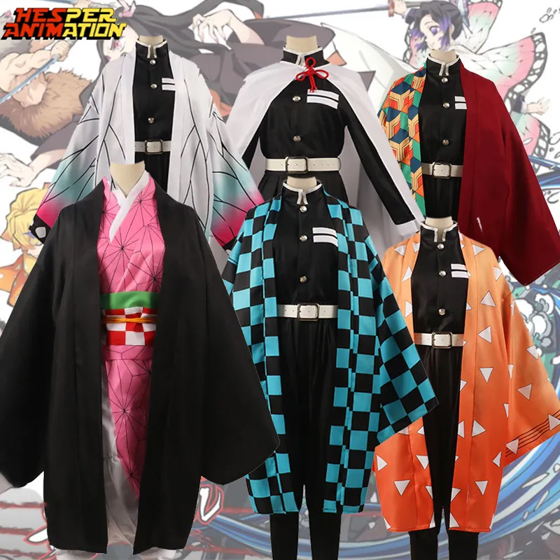 Anime Demônio Slayer Cosplay Traje Nezuko Cosplay De Demônio Slayer Crianças Anime Japonês Menina Traje Halloween Cosplay para Kid