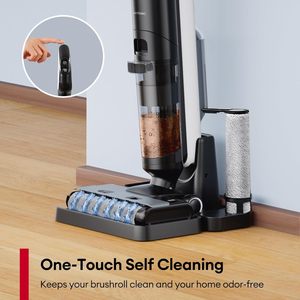 Aspirateur serpillière sans fil portable 2-en-1 pour sols durs, avec fonction autonettoyante, autonomie de 55 min, compatible VR et nettoyage des bords - Product Image 4