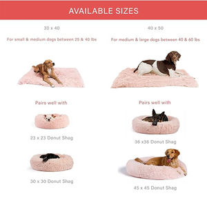 Fabricant fait à la main rose doux en peluche rectangle couverture chien géant lit pet mat réversible lavable grande taille chien <span class=keywords><strong>coussin</strong></span> - Product Image 4