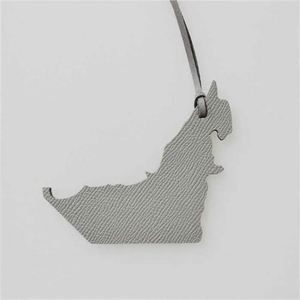 Colgante de Bolso de Cuero Sintético PU Duradero con Diseño de Mapa de Personajes de Estilo Lindo de Arabia, Qatar, Omán y Emiratos Árabes Unidos - Product Image 5