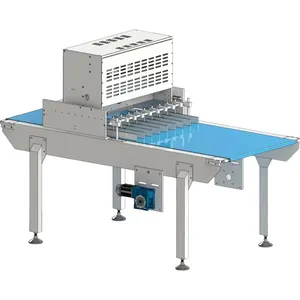 Wanlisonic pengiris roti panggang otomatis komersial mesin pemotong makanan kue digunakan di lini produksi pabrik