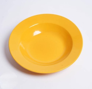 Yellow Melamine 4-Piece Dinnerware <b>Set</b> Dishwasher Safe Sustainable Minimalist Tableware Spoon Fork Plate Bowl Modern Kitchen - Product Image 2