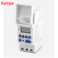 Interruptor Temporizador 220V Kampa AHC15A, Relé Temporizador Digital Programable para Riel DIN, AC12V 24V 110V 30A, Control de Tiempo Inteligente de 24 Horas