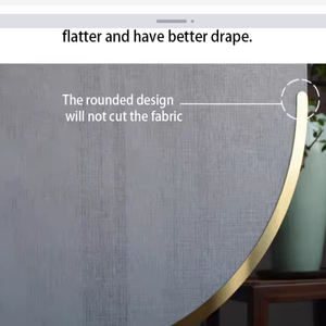 Rideaux de séparation parallèles multicouches avec bases incurvées en métal, <span class=keywords><strong>stores</strong></span> décoratifs pour créer des espaces de style naturel - Product Image 4