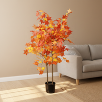 Faux érable rouge plante 120 cm Mini taille usine directe érable artificiel pour intérieur maison Restaurant décor