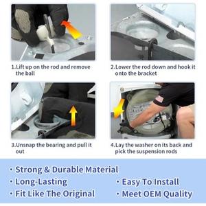 Tiges de suspension pour machine à laver W11217817 avec ressorts et capuchons en plastique pour pièces de lave-linge Whirlpool Kenmore - Product Image 4