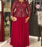 Robes imprimées Abaya pour femmes, robe musulmane, robes de style africain, kaftan orné de strass