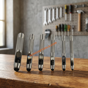 Iron Round Engraving <b>Punch</b> <b>Set</b> of 6 for Leather Hollow Jewelry Making Tools - Product Image 5