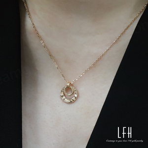 สร้อยคอจี้ใบโคลเวอร์แบบ4ใบสร้อยคอแท้18K ทองซาอุดิอาระเบียเครื่องประดับทอง18K จำนำได้18K - Product Image 5